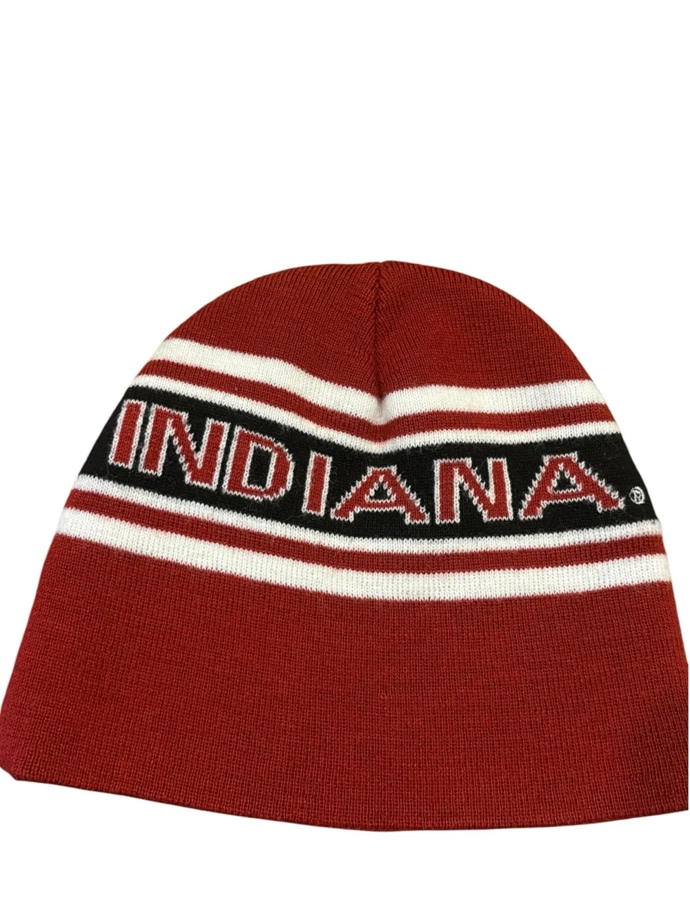 IU Indiana Hoosiers Knit Beanie Hat Kids- Crimson/White/Black